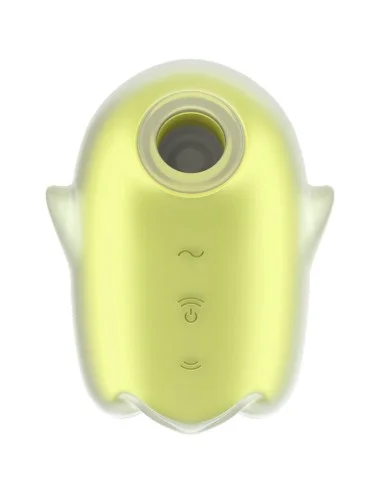 SATISFYER - GLOWING GHOST AIR PULSE & VIBRATEUR JAUNE
