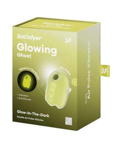 SATISFYER - GLOWING GHOST AIR PULSE & VIBRATEUR JAUNE