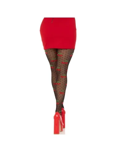 LEG AVENUE - BAS TAUPES CERISE NOIRE