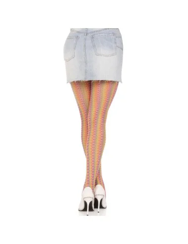 LEG AVENUE - BAS AU CROCHET MULTICOLORE