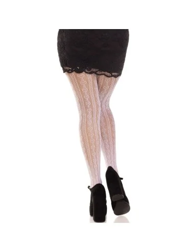LEG AVENUE - BAS AVEC OUVERTURES COEUR & NOEUDS BLANCS