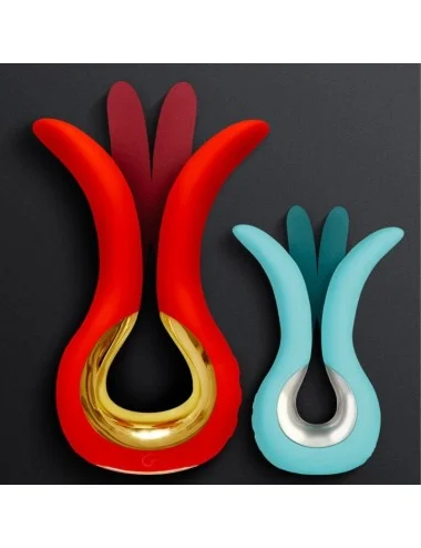 G-VIBE - VIBRATEUR GVIBE MAXI À DEUX EMBOUTS FLEXIBLES CORAIL