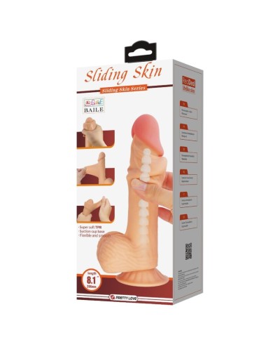 PRETTY LOVE - SÉRIE SLIDING SKIN GODE RÉALISTE AVEC VENTOUSE SLIDING SKIN 20,6 CM