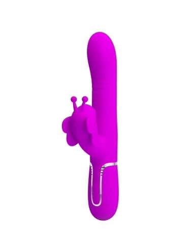 PRETTY LOVE - VIBRATEUR MULTIFONCTION LAPIN 4 EN 1 PAPILLON FUCHSIA