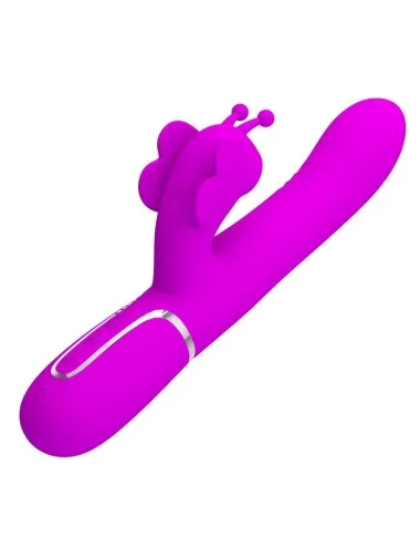 PRETTY LOVE - VIBRATEUR MULTIFONCTION LAPIN 4 EN 1 PAPILLON FUCHSIA