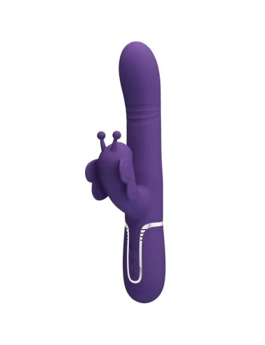 PRETTY LOVE - VIBRATEUR MULTIFONCTION LAPIN 4 EN 1 PAPILLON VIOLET