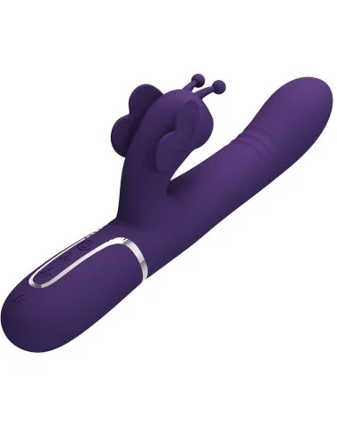 PRETTY LOVE - VIBRATEUR MULTIFONCTION LAPIN 4 EN 1 PAPILLON VIOLET