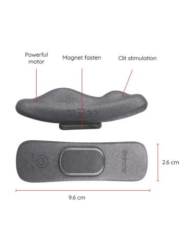 ONINDER - VIBRATEUR RECHARGEABLE MANILA PANTY 9 VITESSES 9,6 CM X 2,6 CM - APPLICATION GRATUITE