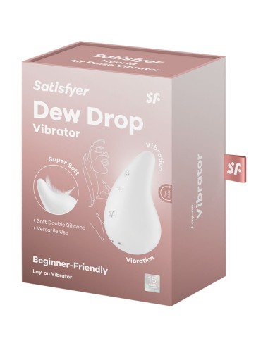 SATISFYER - VIBRATEUR DEW DROP LAY-ON BLANC