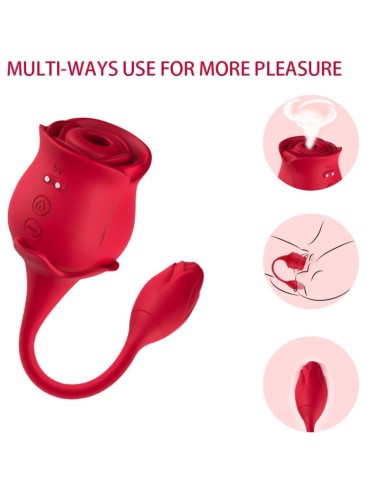 ARMONY - PINK LICKING VIBRANT DE CLIT & VIBRATEUR ROUGE