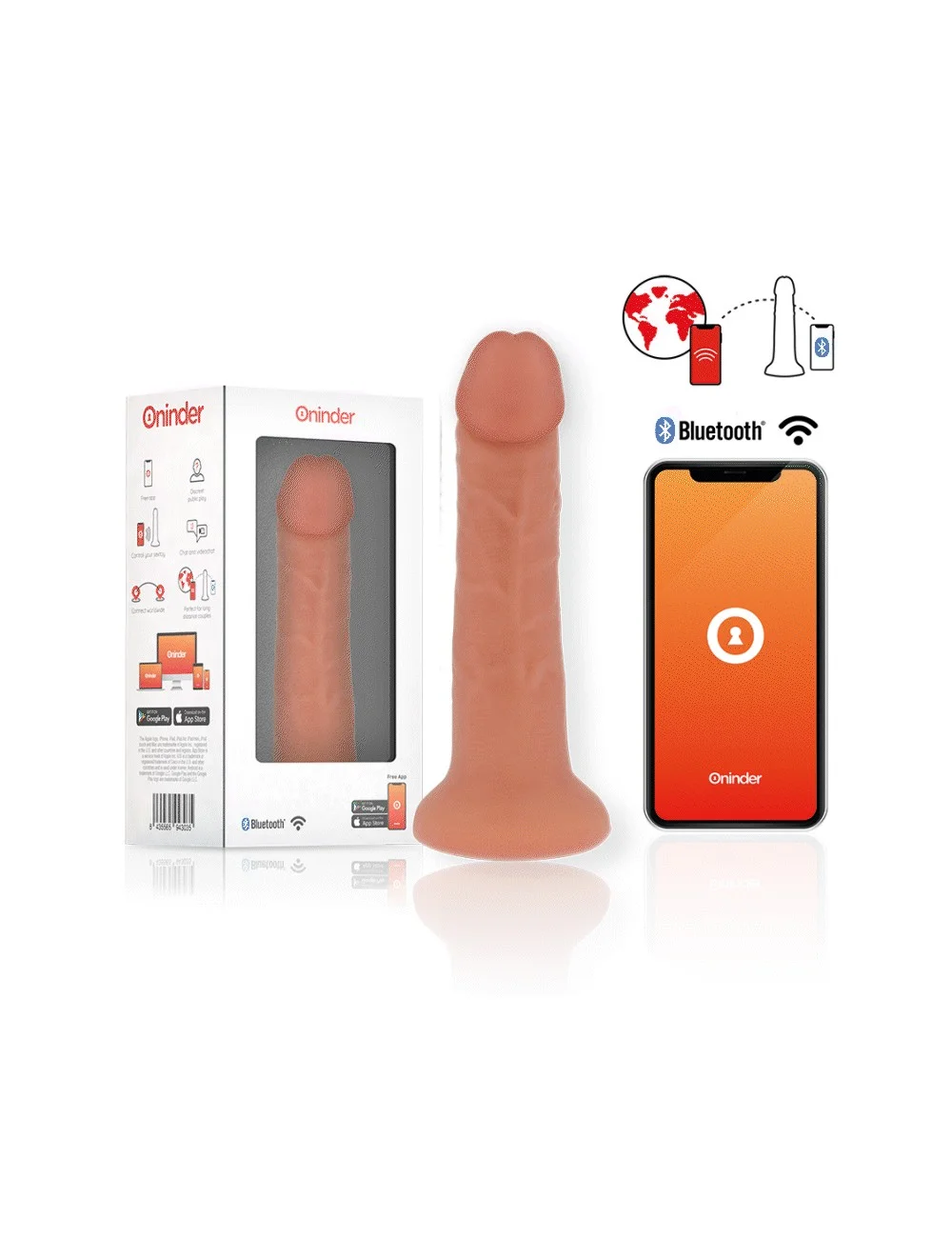 ONINDER - GODE VIBRATEUR BOGOTÁ MOYEN 9 VITESSES NATUREL 22 CM -O- 4 ONINDER - GODE VIBRATEUR BOGOTÁ MOYEN 9 VITESSES NATUREL 22 CM -O- 4