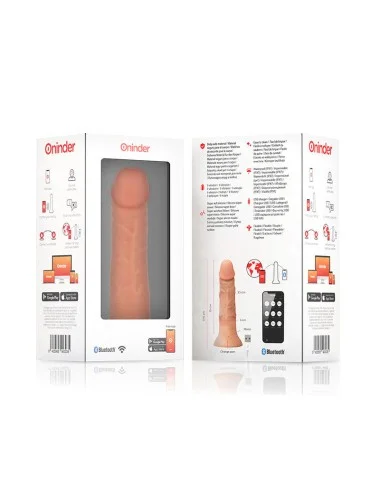 ONINDER - PETIT GODE VIBRATEUR BOGOTÁ 9 VITESSES NATUREL 22 CM -O- 4,5 CM - APPLICATION GRATUITE
