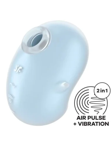 SATISFYER - VIBRATEUR  POSER CUTIE GHOST BLEU CLAIR
