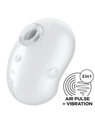 SATISFYER - VIBRATEUR  POSER CUTIE GHOST BLANC