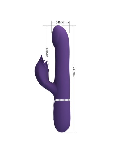 PRETTY LOVE - ZALIN PERLES VIBRATEUR LAPIN 4 EN 1 VIOLET