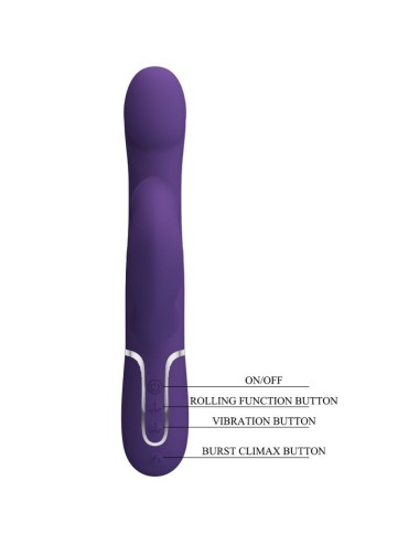 PRETTY LOVE - ZALIN PERLES VIBRATEUR LAPIN 4 EN 1 VIOLET