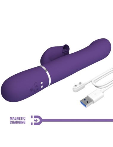 PRETTY LOVE - ZALIN PERLES VIBRATEUR LAPIN 4 EN 1 VIOLET