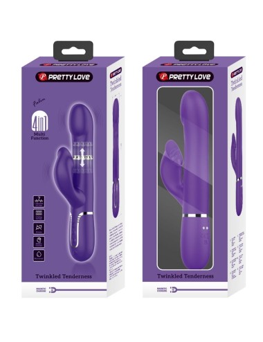 PRETTY LOVE - ZALIN PERLES VIBRATEUR LAPIN 4 EN 1 VIOLET