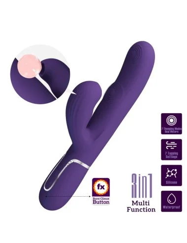 PRETTY LOVE - VIBRATEUR PERLITA G-SPOT 3 EN 1 MULTIFONCTION VIOLET