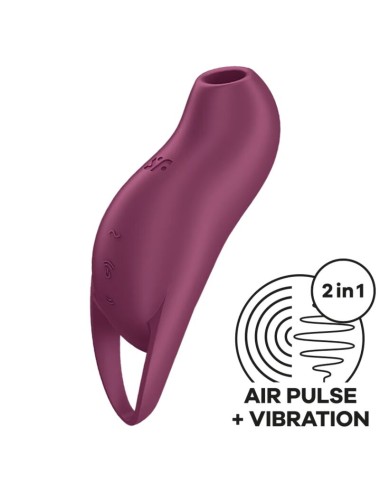 SATISFYER - POCKET PRO 1 STIMULATEUR DE CLITORIS GRENAT