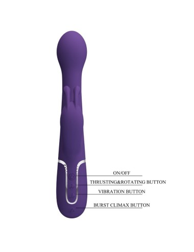 PRETTY LOVE - VIBRATEUR DEJON RABBIT 3 EN 1 MULTIFONCTION VIOLET
