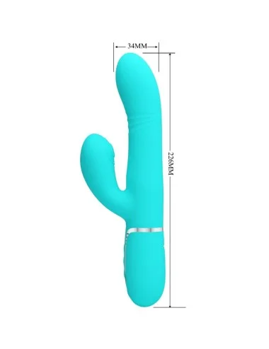 PRETTY LOVE - VIBRATEUR MULTIFONCTION G-SPOT VERT AQUA