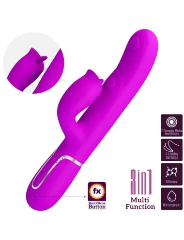 PRETTY LOVE - VIBRATEUR LAPIN À LÉCHER FUCHSIA