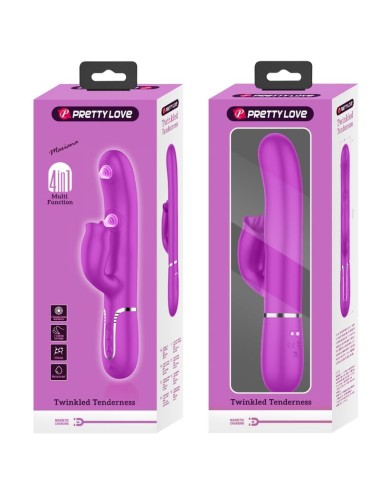 PRETTY LOVE - VIBRATEUR LAPIN À LÉCHER FUCHSIA