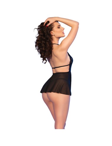 CHILIROSE - CR 4720 BABYDOLL & STRING NOIR XL