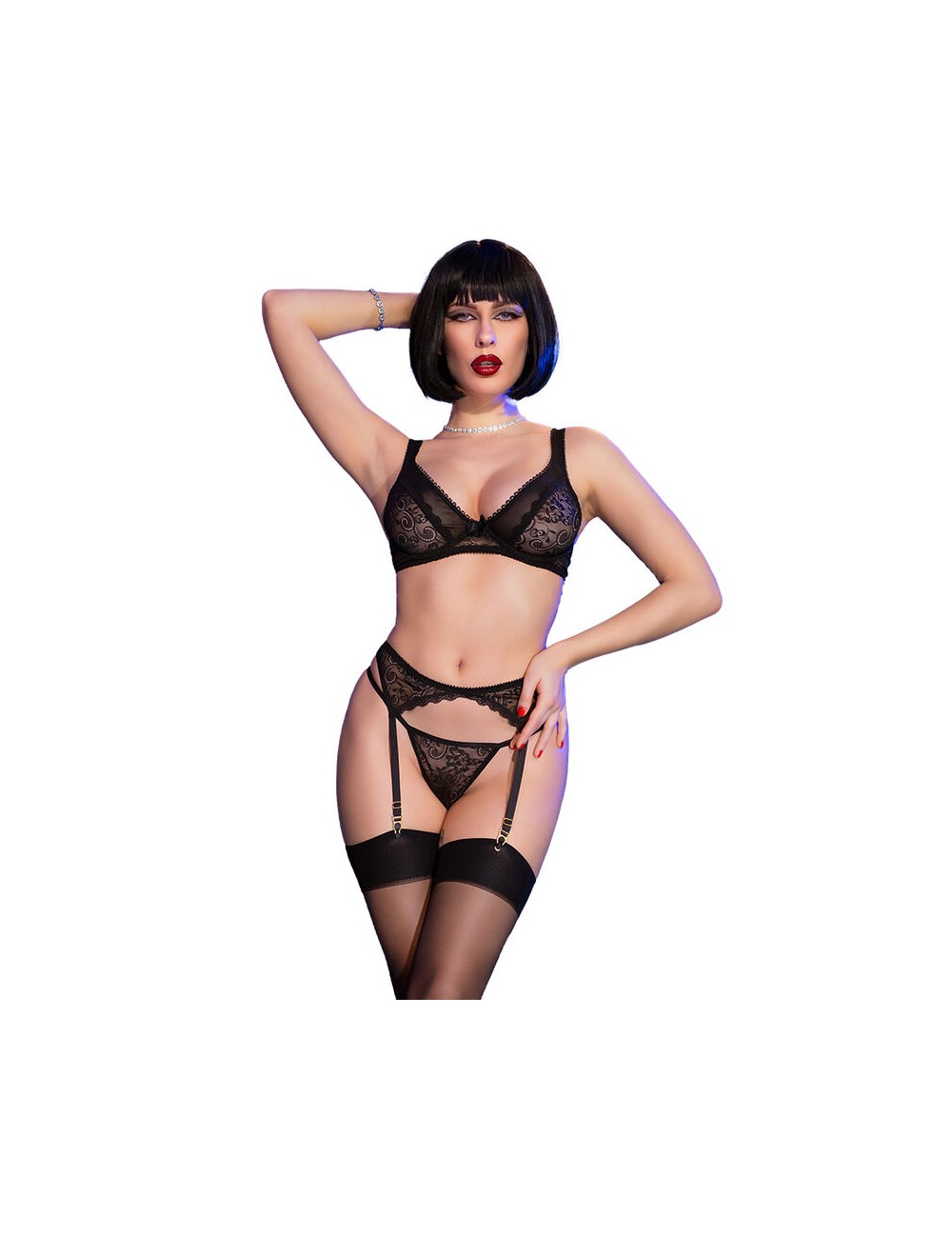 CHILIROSE - CR 4692 ENSEMBLE QUATRE PIÈCES NOIR S CHILIROSE - CR 4692 ENSEMBLE QUATRE PIÈCES NOIR S