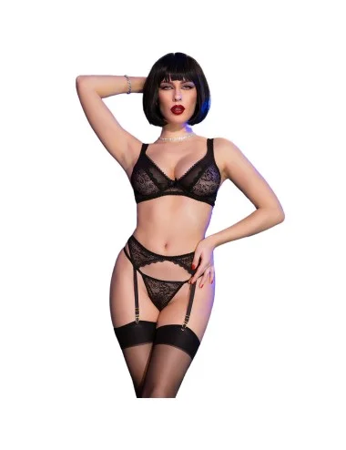 CHILIROSE - CR 4692 ENSEMBLE QUATRE PIÈCES NOIR XL