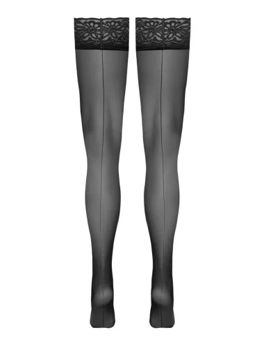 Bas autofixants noir Hold up 3 - Cotelli Legwear