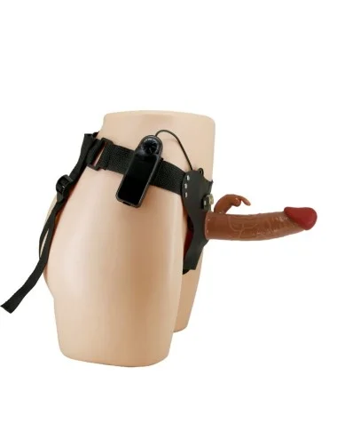 PRETTY LOVE - MARION HARNAIS SLIP UNIVERSEL AVEC DILDO VIBRANT 19 CM MARRON
