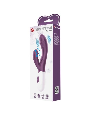 PRETTY LOVE - BUTTERFLY KISS VIBRATEUR RABBIT ET STIMULATEUR DE POINT G VIOLET