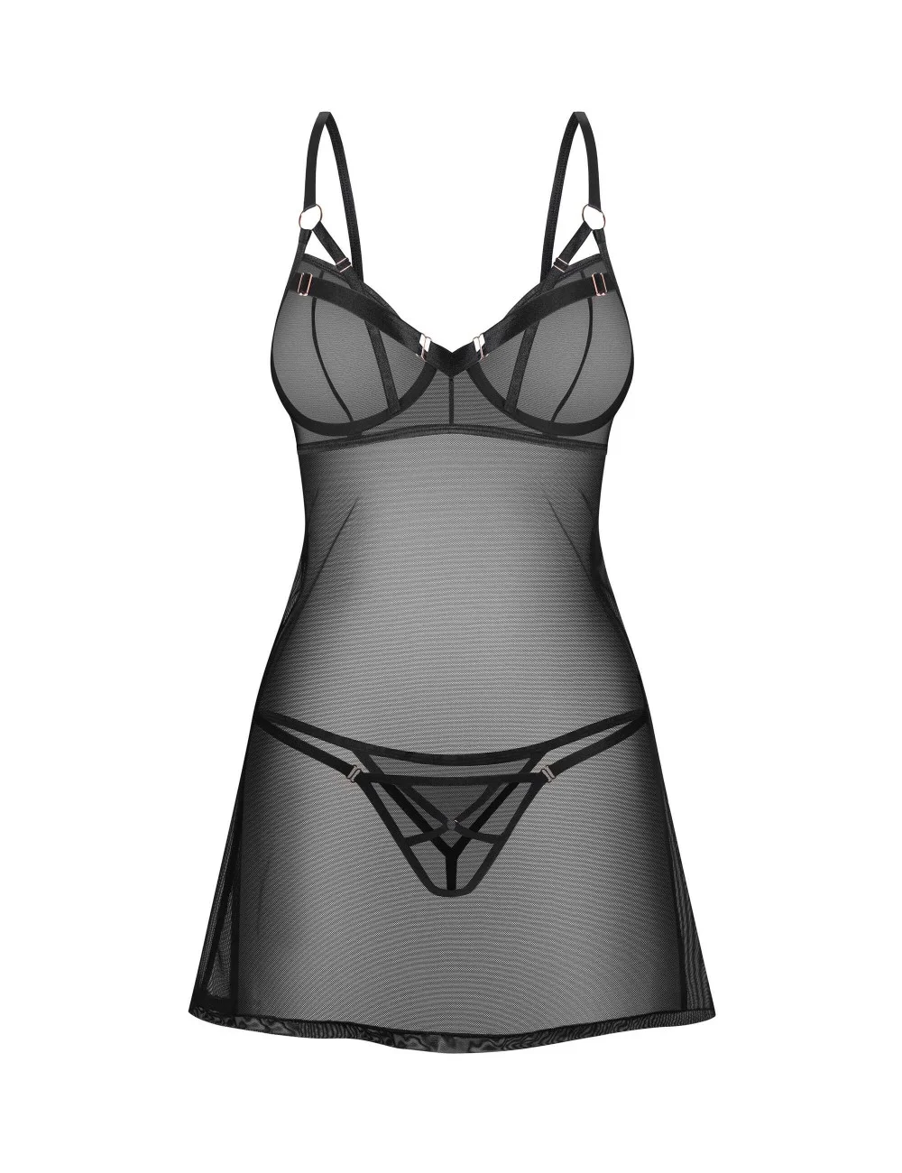 Euridia Nuisette et string - Noirs Euridia Nuisette et string - Noirs
