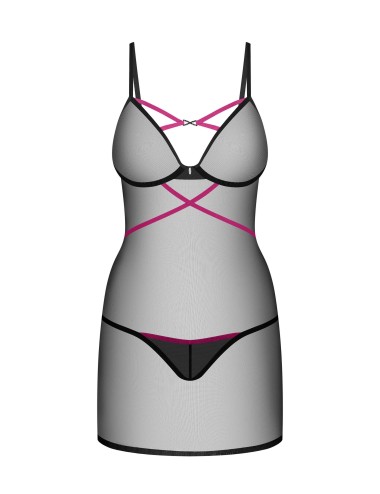Novenes nuisette et string - Noir
