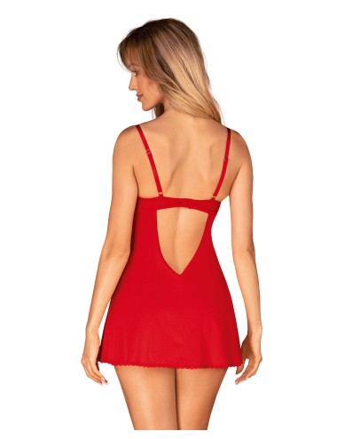 Ingridia nuisette et string - Rouge