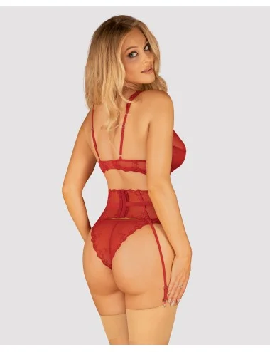 Lonesia porte jarretelles rouge
