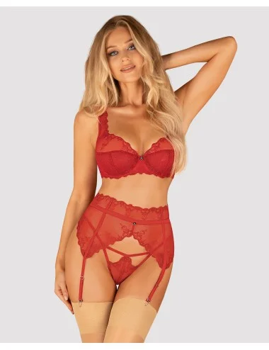 Lonesia porte jarretelles rouge