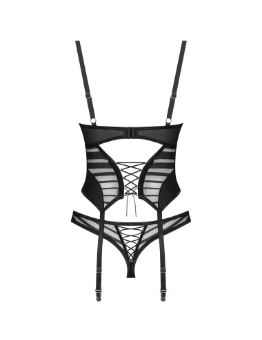 Lune Bellis corset et string - Noirs