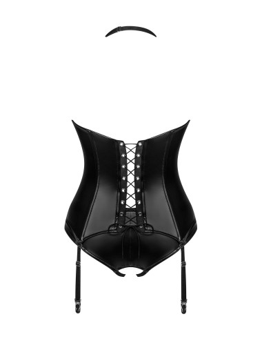 Viranes corset et string - Noir