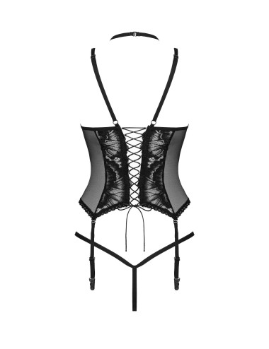 Alessya Corset et string noir