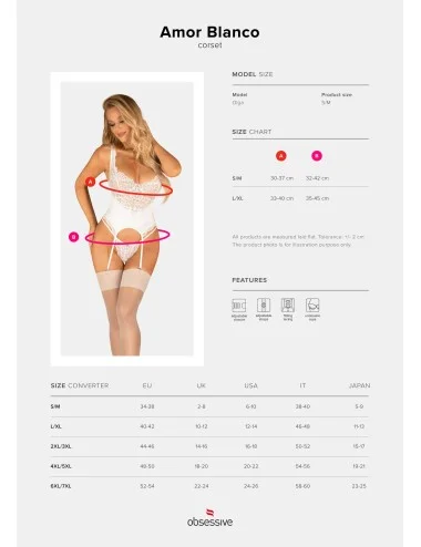 Corset et string blanc Amor Blanco