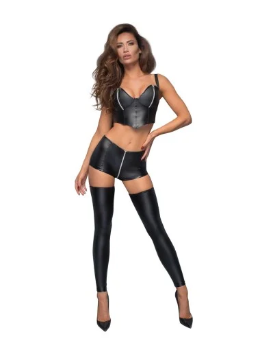 F164 Short taille haute avec fermeture éclair