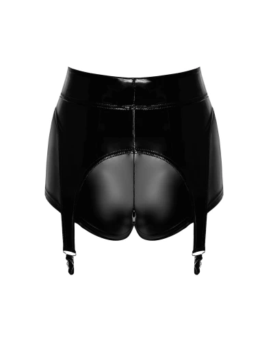 F325 Short porte-jarretelles en vinyle et wetlook