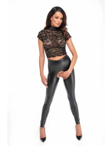 F303 Essence Top en dentelle avec col montant