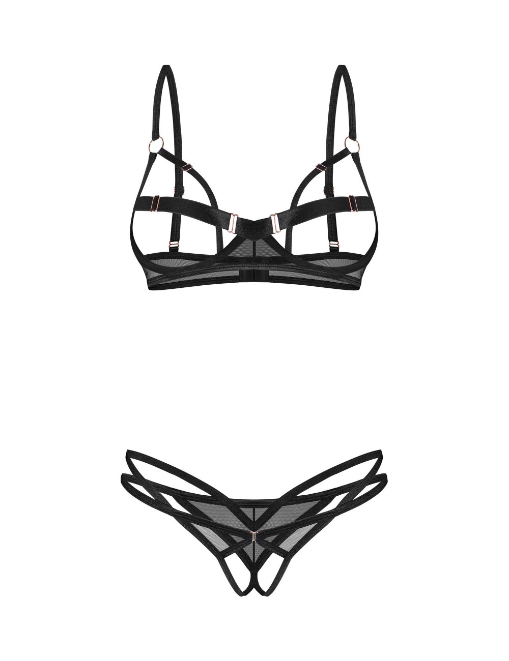 Euridia ensemble ouvert 2 pièces - Noir Euridia ensemble ouvert 2 pièces - Noir