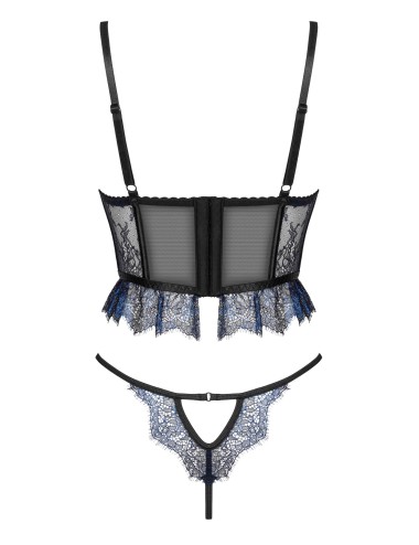 Saphira ensemble 2 pièces - noir et bleu