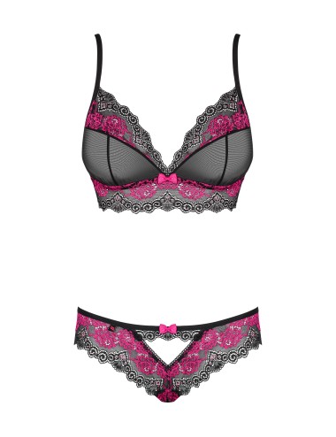 Tulia Ensemble 2 pcs - Noir et Fuchsia