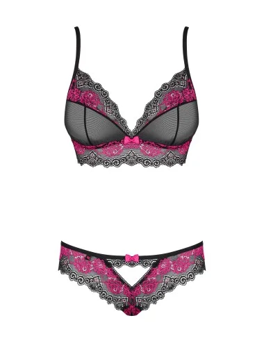 Tulia Ensemble 2 pcs - Noir et Fuchsia